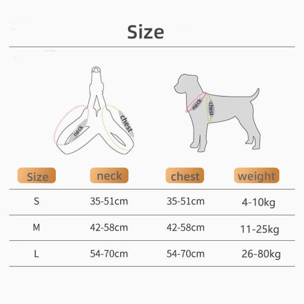 size Customized pet dog harness